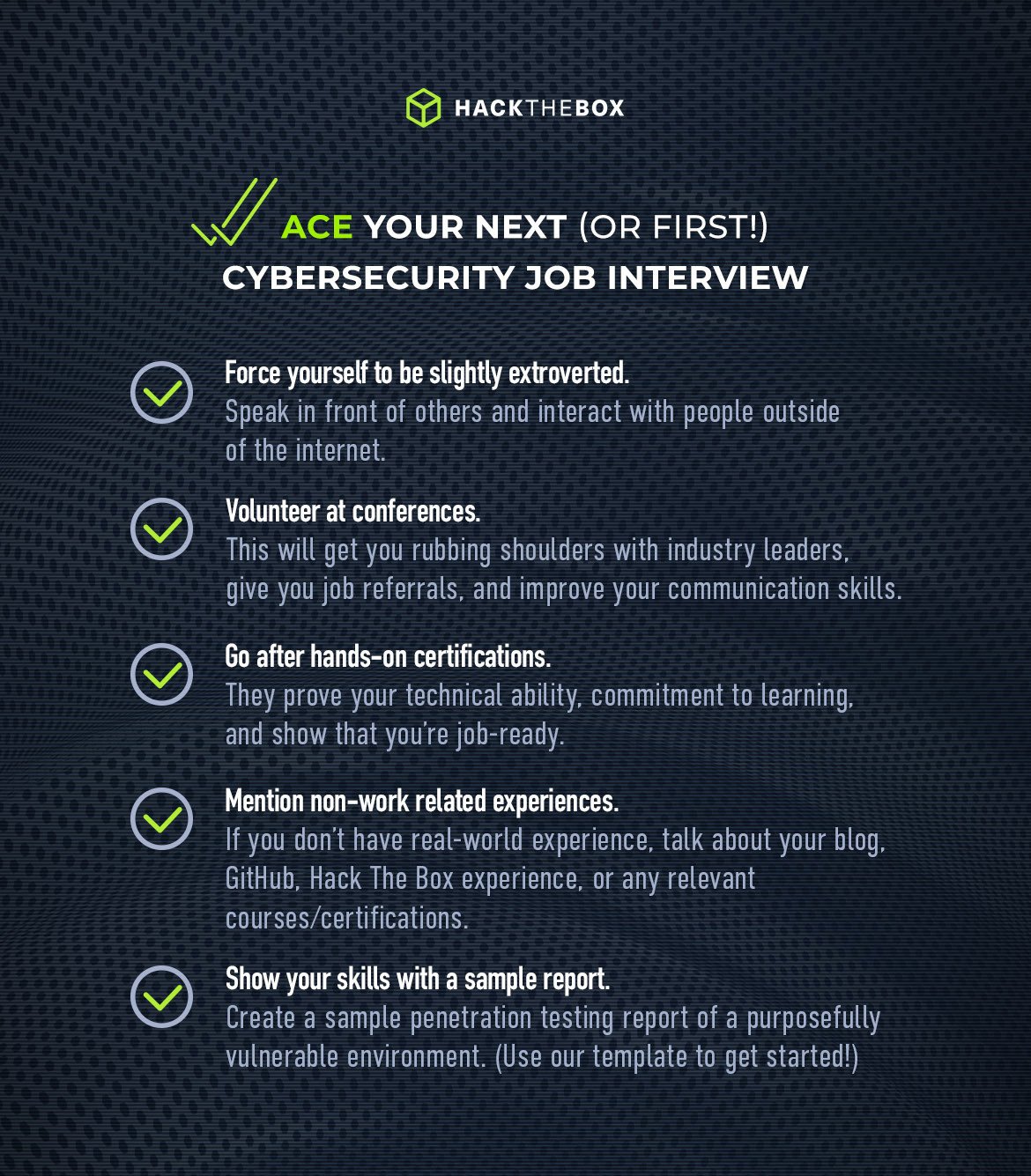 cybersecurity interviewing tips to get a first job
