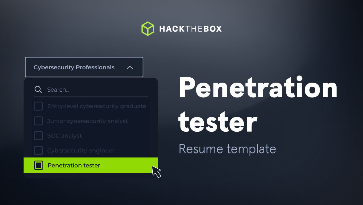 penetration tester resume example